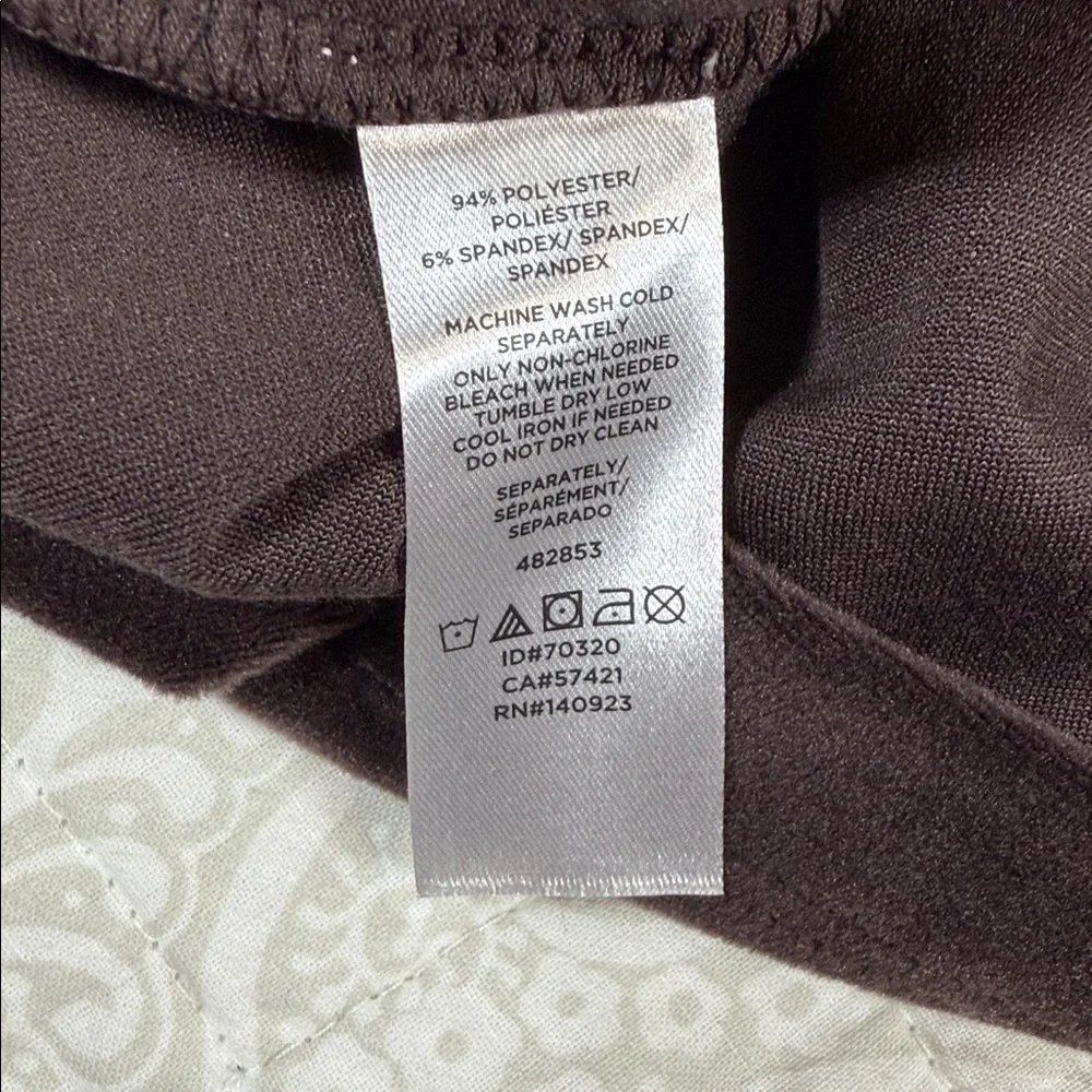 LOFT Outlet Brown Velour Swing Dress Long Sleeve A Line Stretch Velvet‎ M